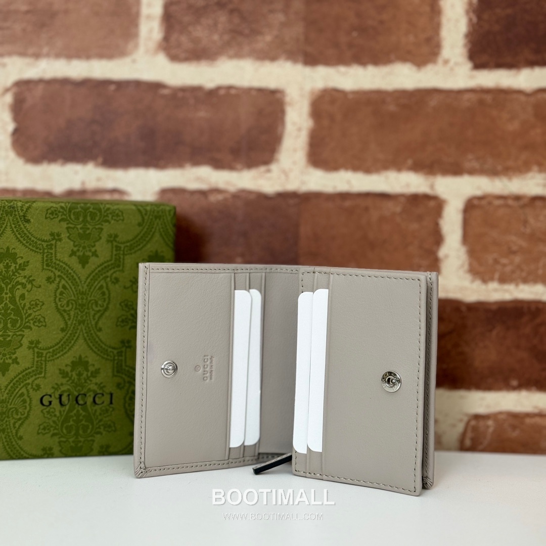 Gucci Light Grey Leather Mini Wallet 790055 구찌 라이트 그레이 레더 미니 지갑 11cm 3