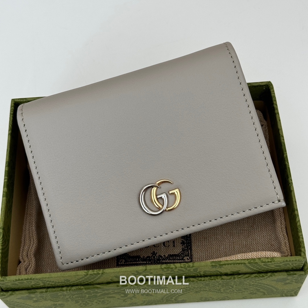 Gucci Light Grey Leather Mini Wallet 790055 구찌 라이트 그레이 레더 미니 지갑 11cm 4
