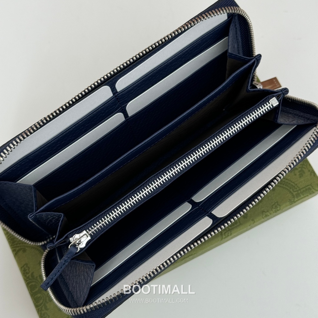 Gucci Black Grain Leather Clutch Wallet 771154 구찌 블랙 그레인 레더 클러치 지갑 19cm 4