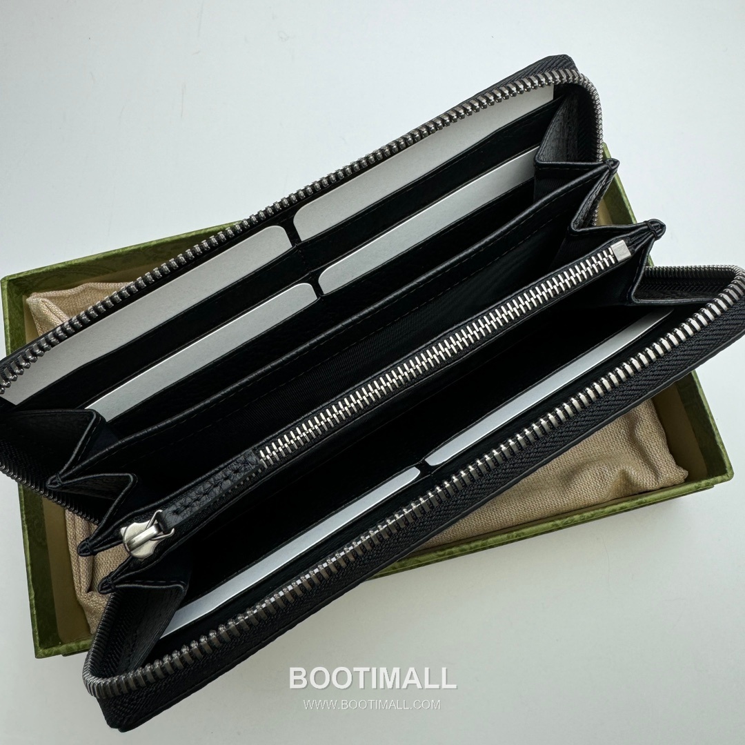 Gucci Black Grain Leather Clutch Wallet 771154 구찌 블랙 그레인 레더 클러치 지갑 19cm 4