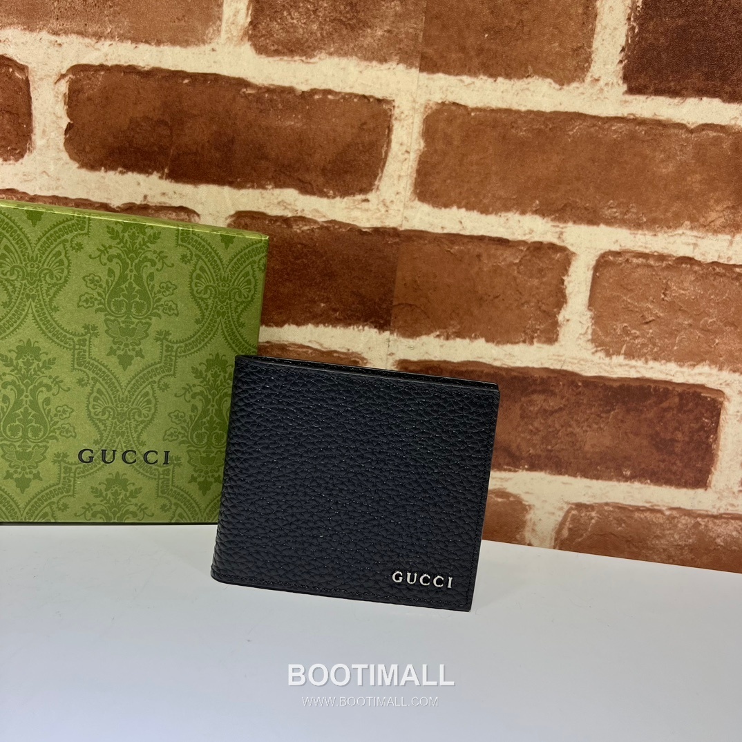 Gucci Black Grain Leather Compact Wallet 771153 구찌 블랙 그레인 레더 컴팩트 지갑 11cm 1