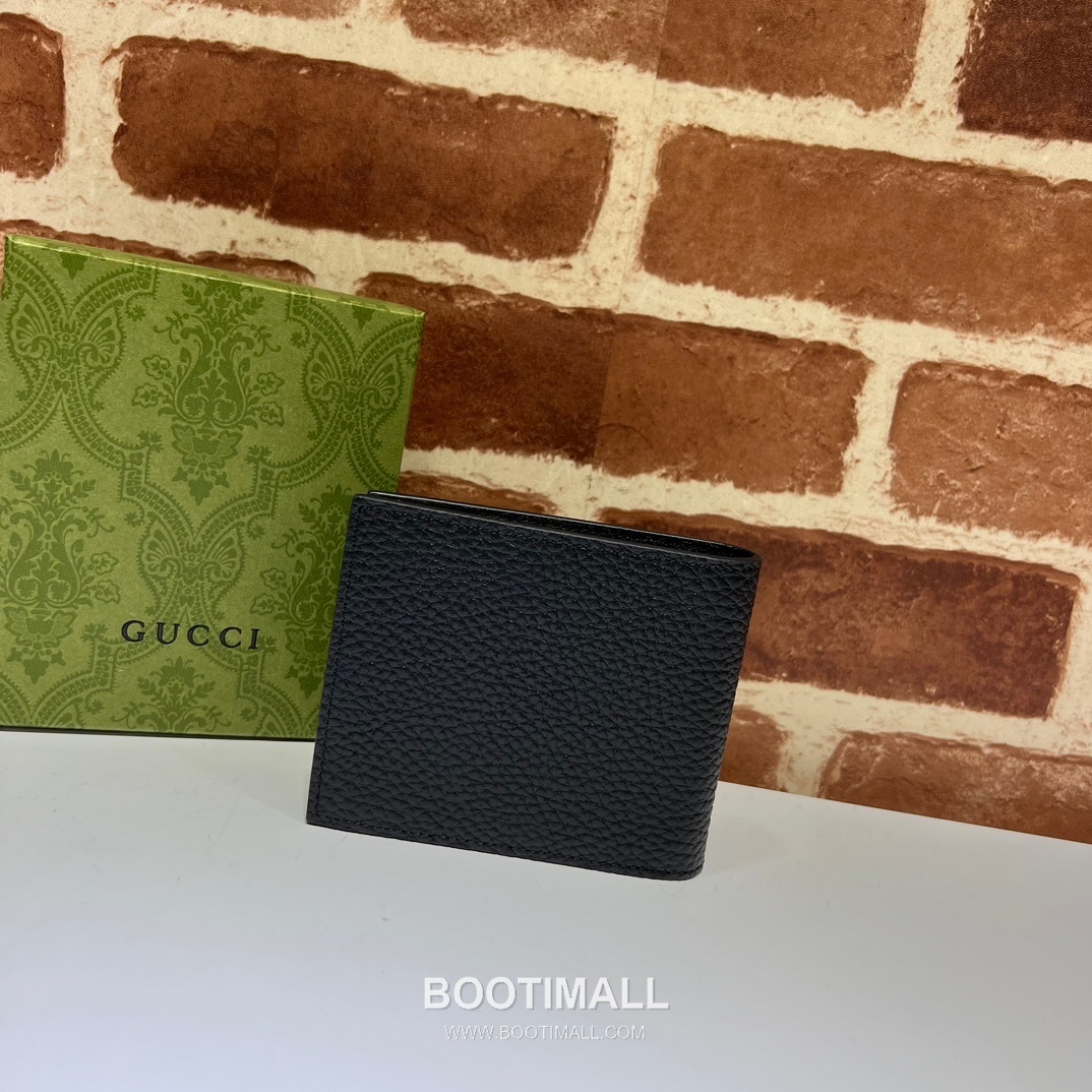 Gucci Black Grain Leather Compact Wallet 771153 구찌 블랙 그레인 레더 컴팩트 지갑 11cm 2