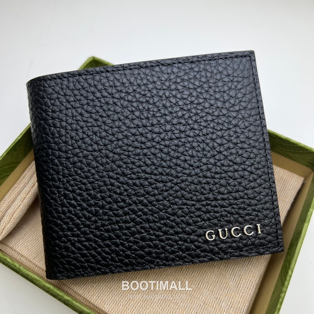 Gucci Black Grain Leather Compact Wallet 771153 구찌 블랙 그레인 레더 컴팩트 지갑 11cm 3
