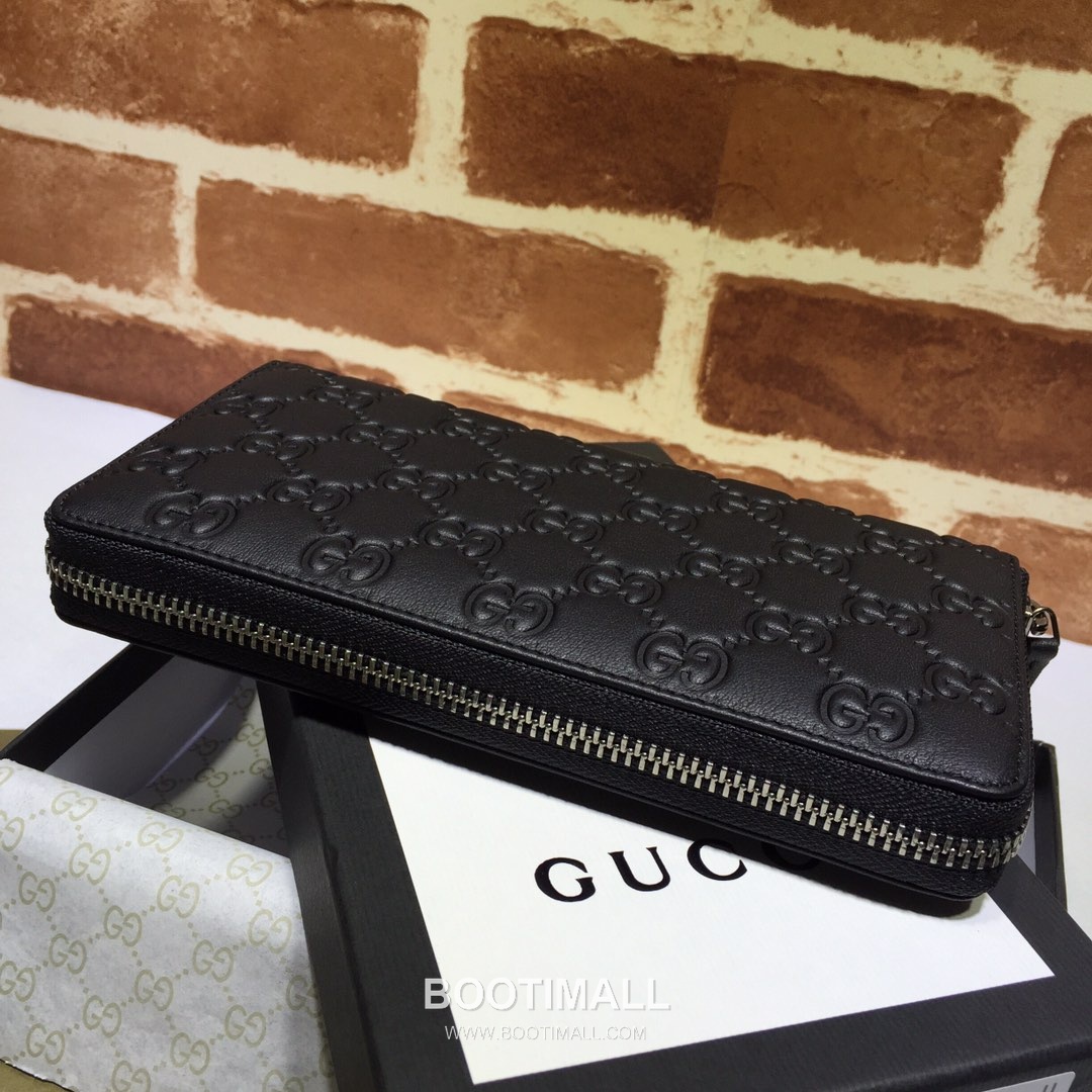 Gucci Black Embossed Leather Long Wallet 307987 구찌 블랙 엠보싱 레더 남성 장지갑 19cm 3