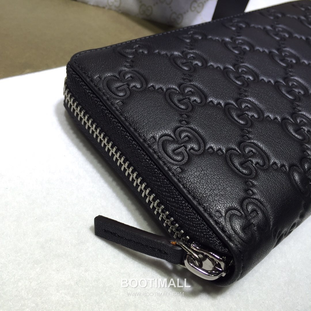 Gucci Black Embossed Leather Long Wallet 307987 구찌 블랙 엠보싱 레더 남성 장지갑 19cm 5