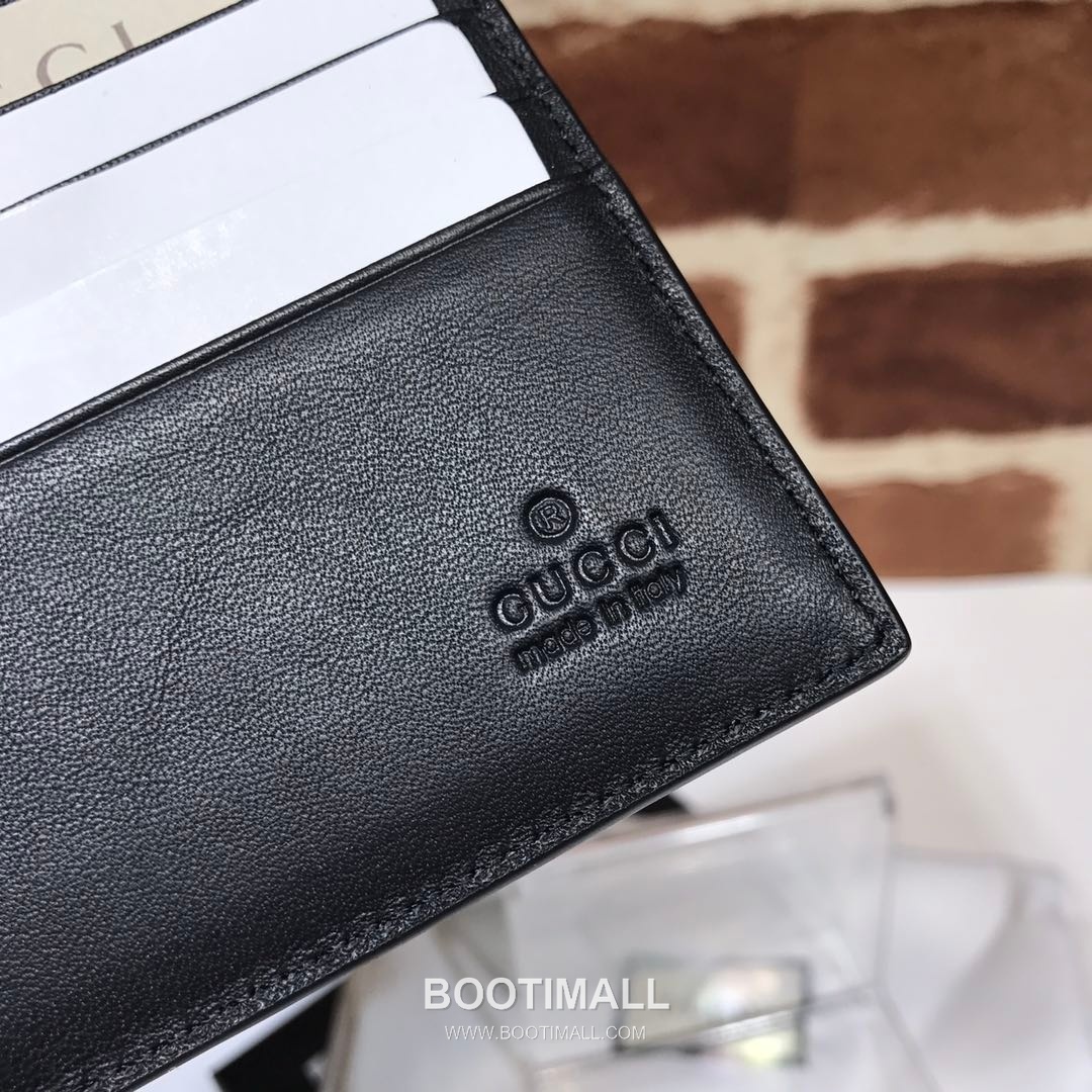 Gucci Black Embossed Leather Bifold Wallet 473916 구찌 블랙 엠보싱 레더 남성 반지갑 11cm 6