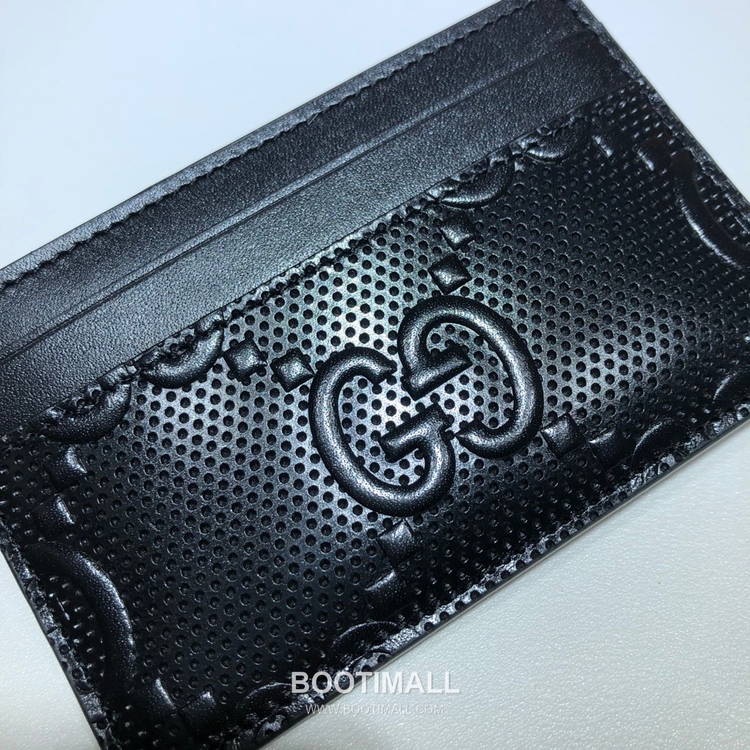 Gucci Black Embossed Leather Card Holder 625564 구찌 블랙 엠보싱 레더 카드지갑 10cm 3