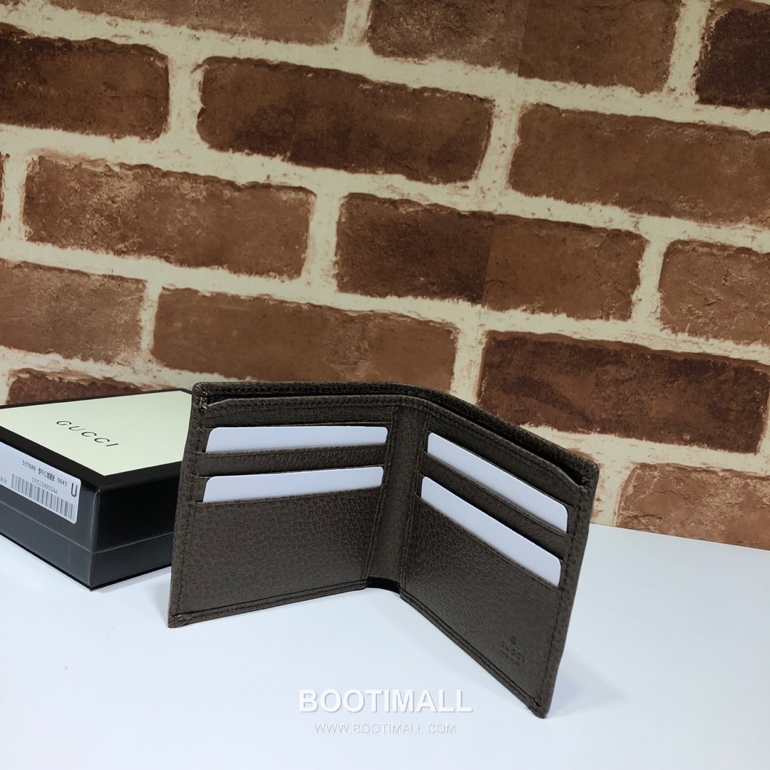 Gucci Apricot PVC Brown Pigskin Leather Bifold Wallet 597606 구찌 애프리콧 PVC 브라운 피그스킨 레더 남성 반지갑 11cm 3