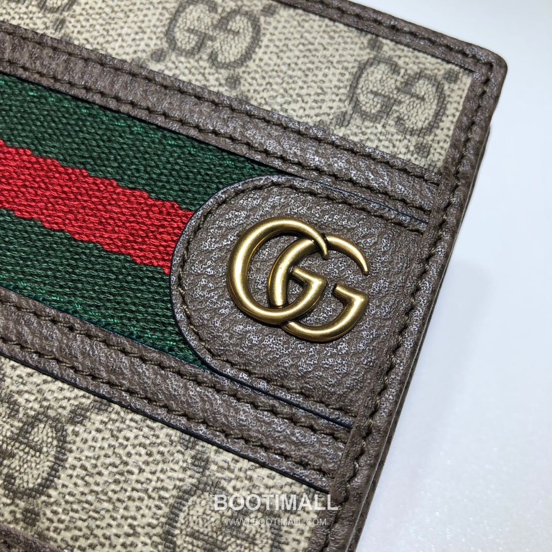 Gucci Apricot PVC Brown Pigskin Leather Bifold Wallet 597606 구찌 애프리콧 PVC 브라운 피그스킨 레더 남성 반지갑 11cm 5
