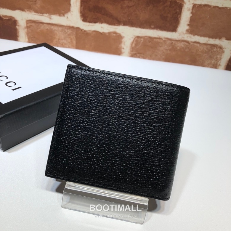 Gucci Black Leather Bifold Wallet 523664 구찌 블랙 레더 남성 반지갑 10.5cm 2