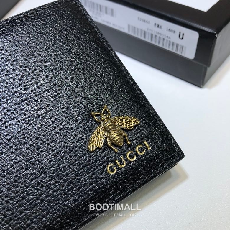 Gucci Black Leather Bifold Wallet 523664 구찌 블랙 레더 남성 반지갑 10.5cm 3