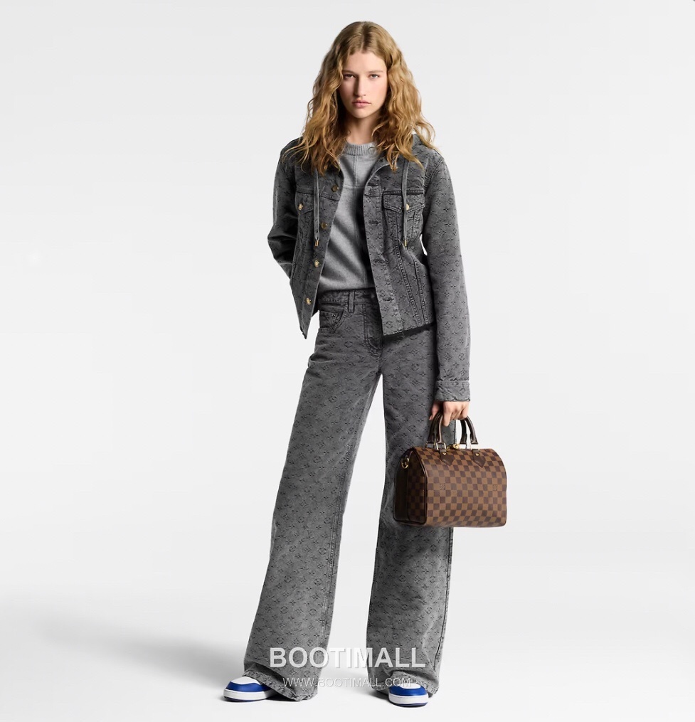 Louis Vuitton Speedy Bandouliere Damier Ebene Coated Canvas Brown Zip Wallet 루이비통 스피디 반둘리에 다미에 에벤 코팅 캔버스 브라운 지퍼 지갑 25cm 3