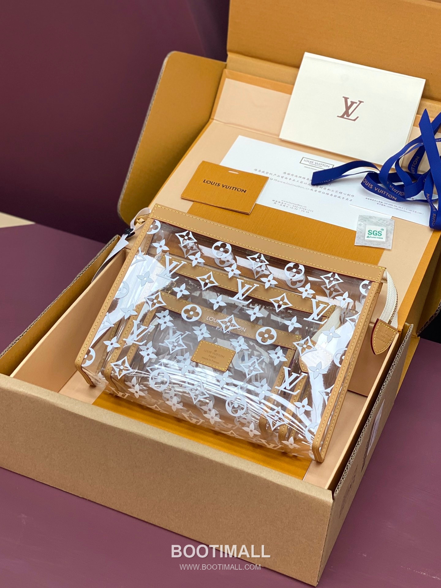 Louis Vuitton Transparent Trio Poche Toilette Pouch Set M11390 루이비통 투명 트리오 포쉐트 토일렛 파우치 세트 25cm 1
