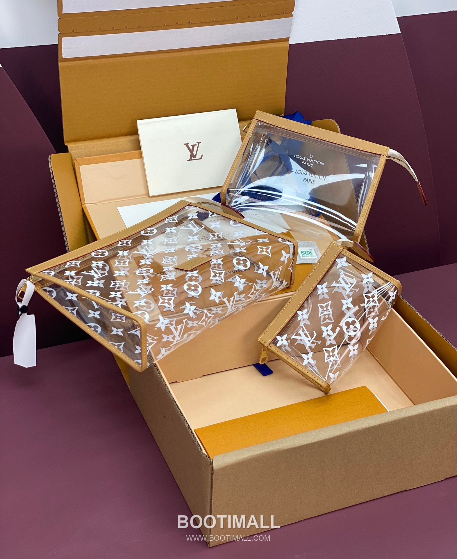 Louis Vuitton Transparent Trio Poche Toilette Pouch Set M11390 루이비통 투명 트리오 포쉐트 토일렛 파우치 세트 25cm 6