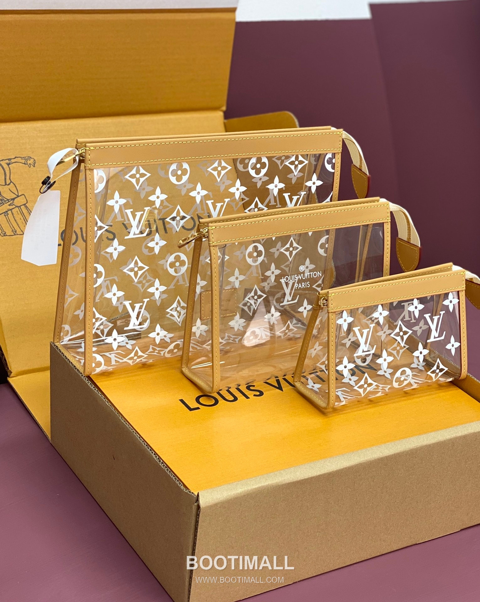 Louis Vuitton Transparent Trio Poche Toilette Pouch Set M11390 루이비통 투명 트리오 포쉐트 토일렛 파우치 세트 25cm 7
