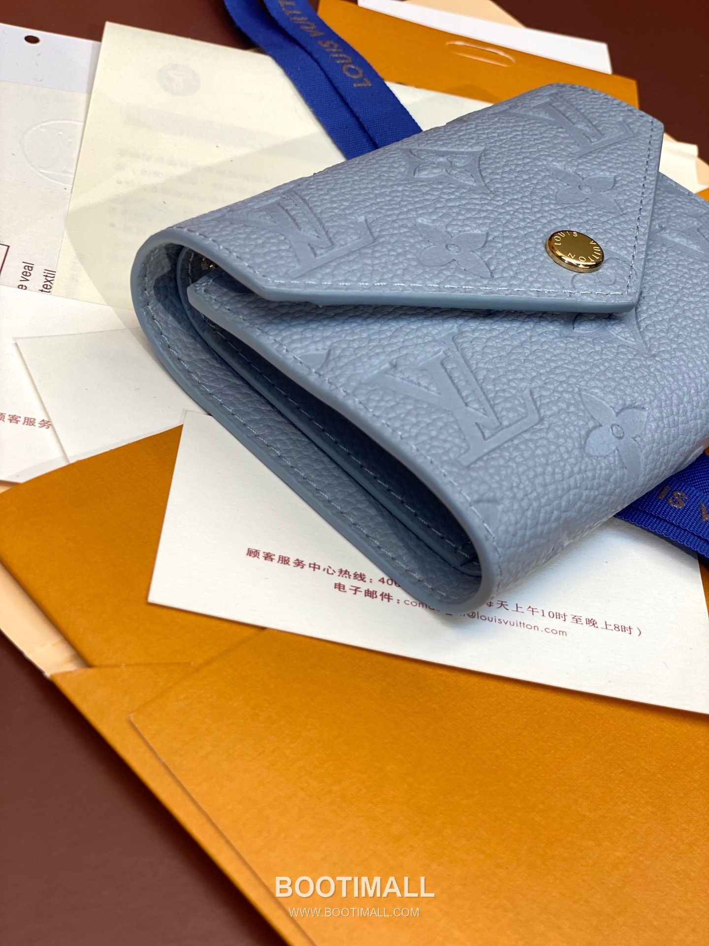 Louis Vuitton Zoe Monogram Empreinte Grained Cowhide Blue Bifold Wallet 루이비통 조에 모노그램 앙프렝뜨 M83271 그레인드 소가죽 블루 반지갑 12cm 7