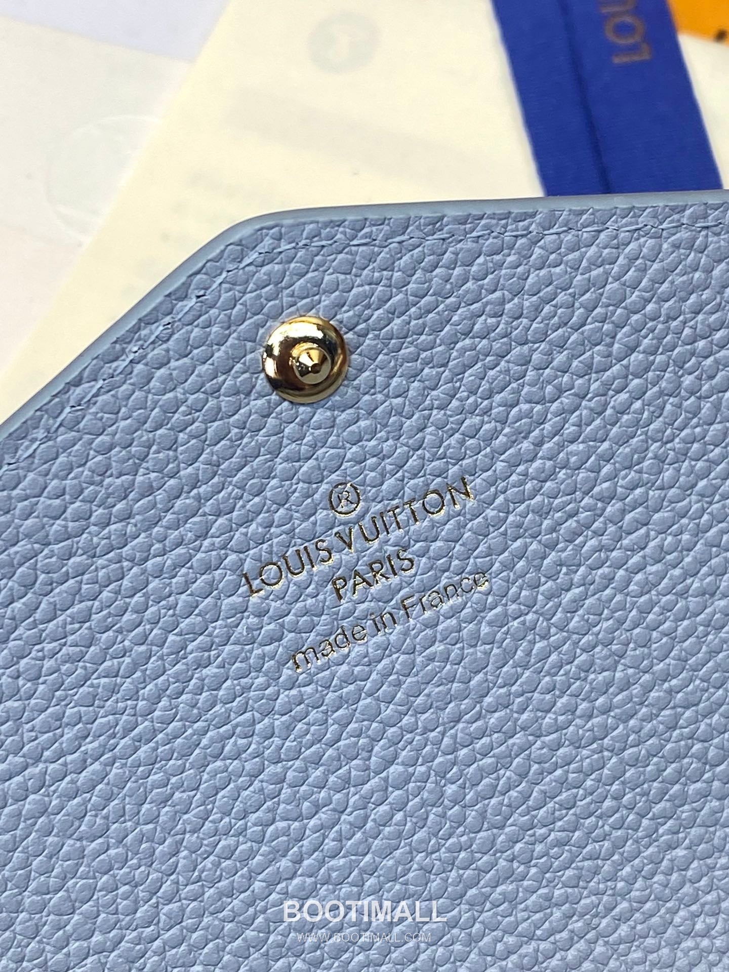 Louis Vuitton Sarah Monogram Empreinte Embossed Cowhide Haze Blue Long Wallet 루이비통 사라 모노그램 앙프렝뜨 M83443 엠보싱 소가죽 안개 블루 장지갑 19cm 6