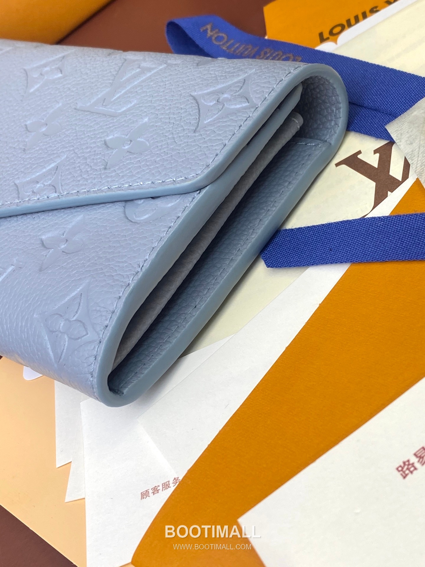 Louis Vuitton Sarah Monogram Empreinte Embossed Cowhide Haze Blue Long Wallet 루이비통 사라 모노그램 앙프렝뜨 M83443 엠보싱 소가죽 안개 블루 장지갑 19cm 9