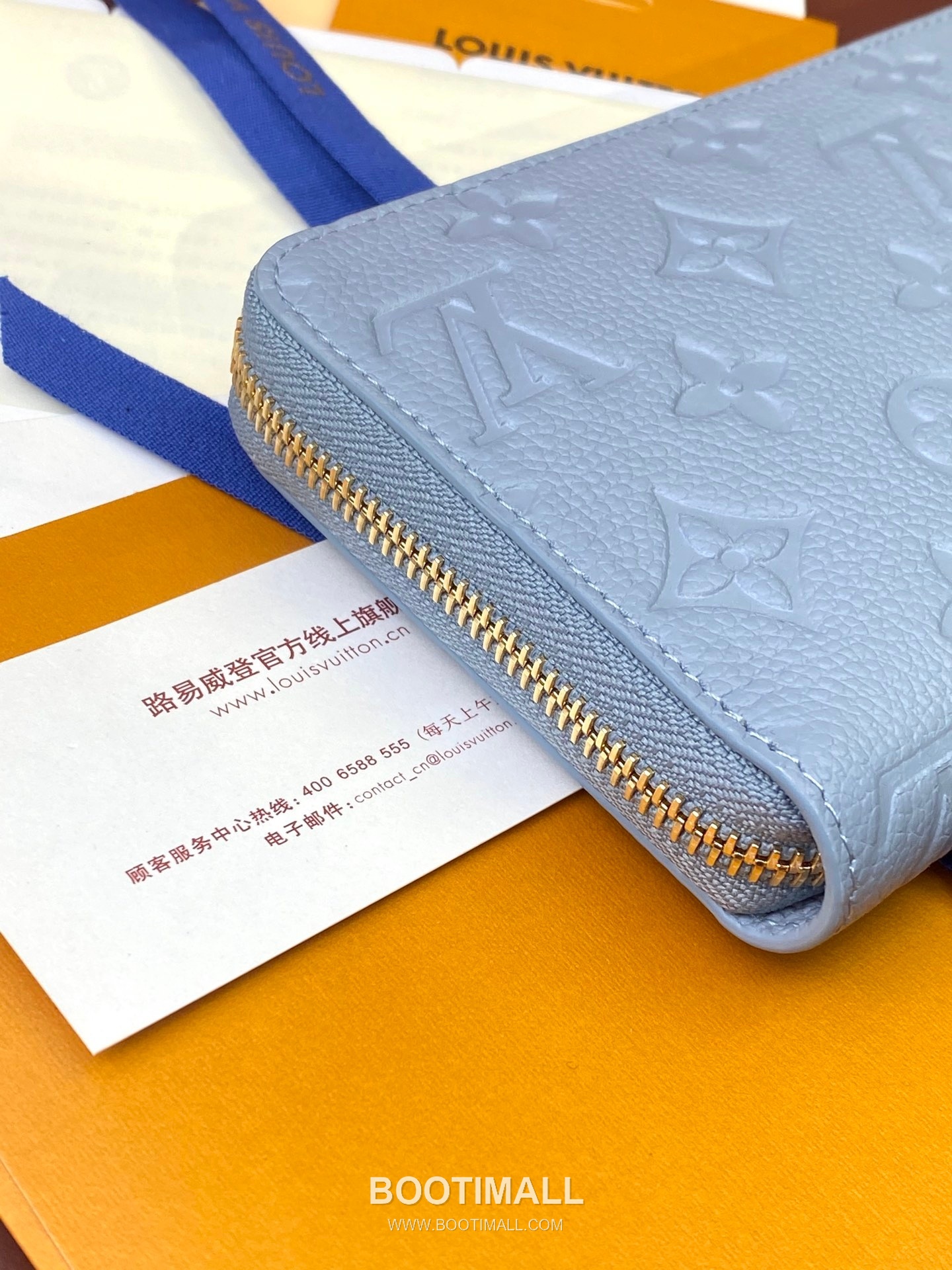 Louis Vuitton Zippy Monogram Empreinte Grained Cowhide Blue Zip Wallet 루이비통 지피 모노그램 앙프렝뜨 M82926 그레인드 소가죽 블루 지퍼 장지갑 20cm 8