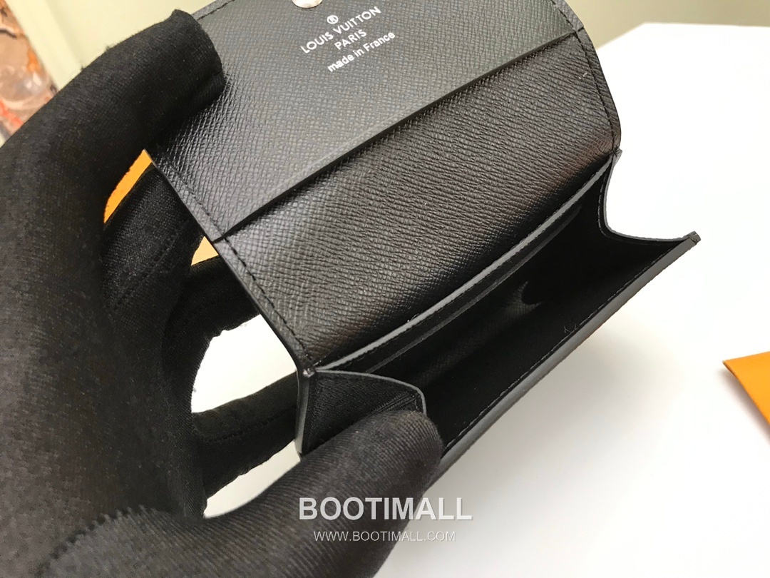 Louis Vuitton Enveloppe Carte de Visite Damier Graphite Monogram Coated Canvas Black Card Holder 루이비통 앙벨로프 카르트 드 비지트 다미에 그라파이트 모노그램 코팅 캔버스 블랙 카드홀더 11cm 7