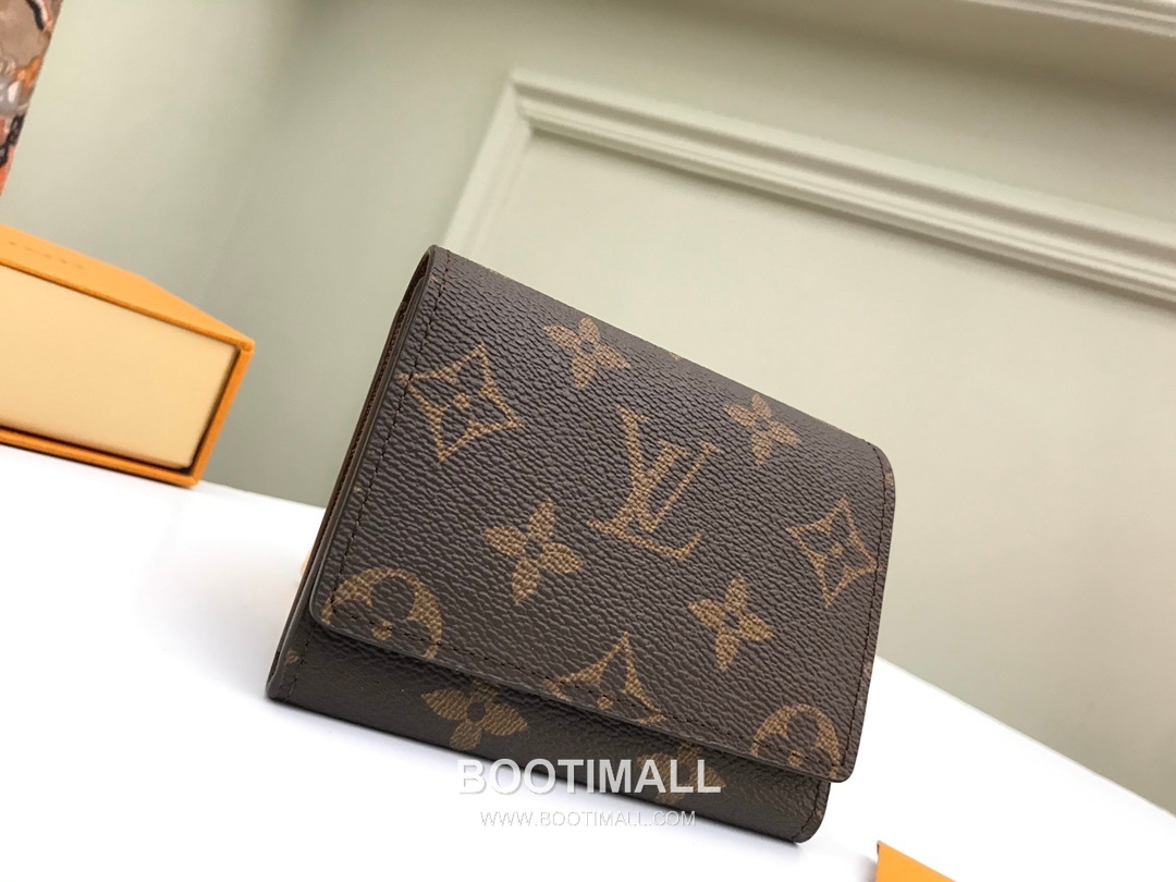 Louis Vuitton Enveloppe Carte de Visite Monogram Coated Canvas Brown Card Holder 루이비통 앙벨로프 카르트 드 비지트 모노그램 코팅 캔버스 브라운 카드홀더 11cm 2