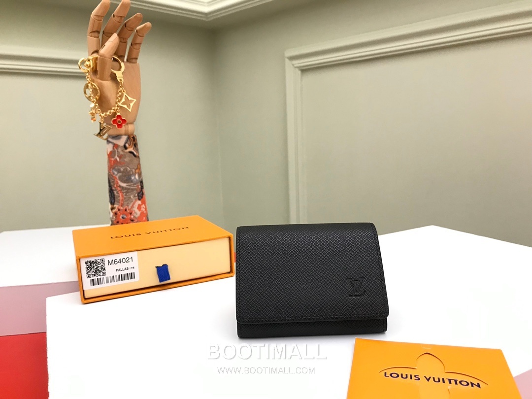 Louis Vuitton Enveloppe Carte de Visite Monogram Coated Canvas Black Card Holder 루이비통 앙벨로프 카르트 드 비지트 모노그램 M64021 코팅 캔버스 블랙 카드홀더 11cm 1