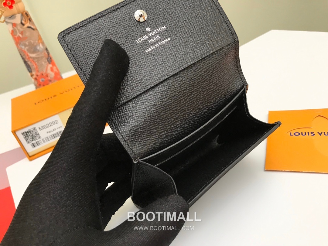 Louis Vuitton Enveloppe Carte de Visite Monogram Coated Canvas Black Card Holder 루이비통 앙벨로프 카르트 드 비지트 모노그램 코팅 캔버스 블랙 카드홀더 11cm 6