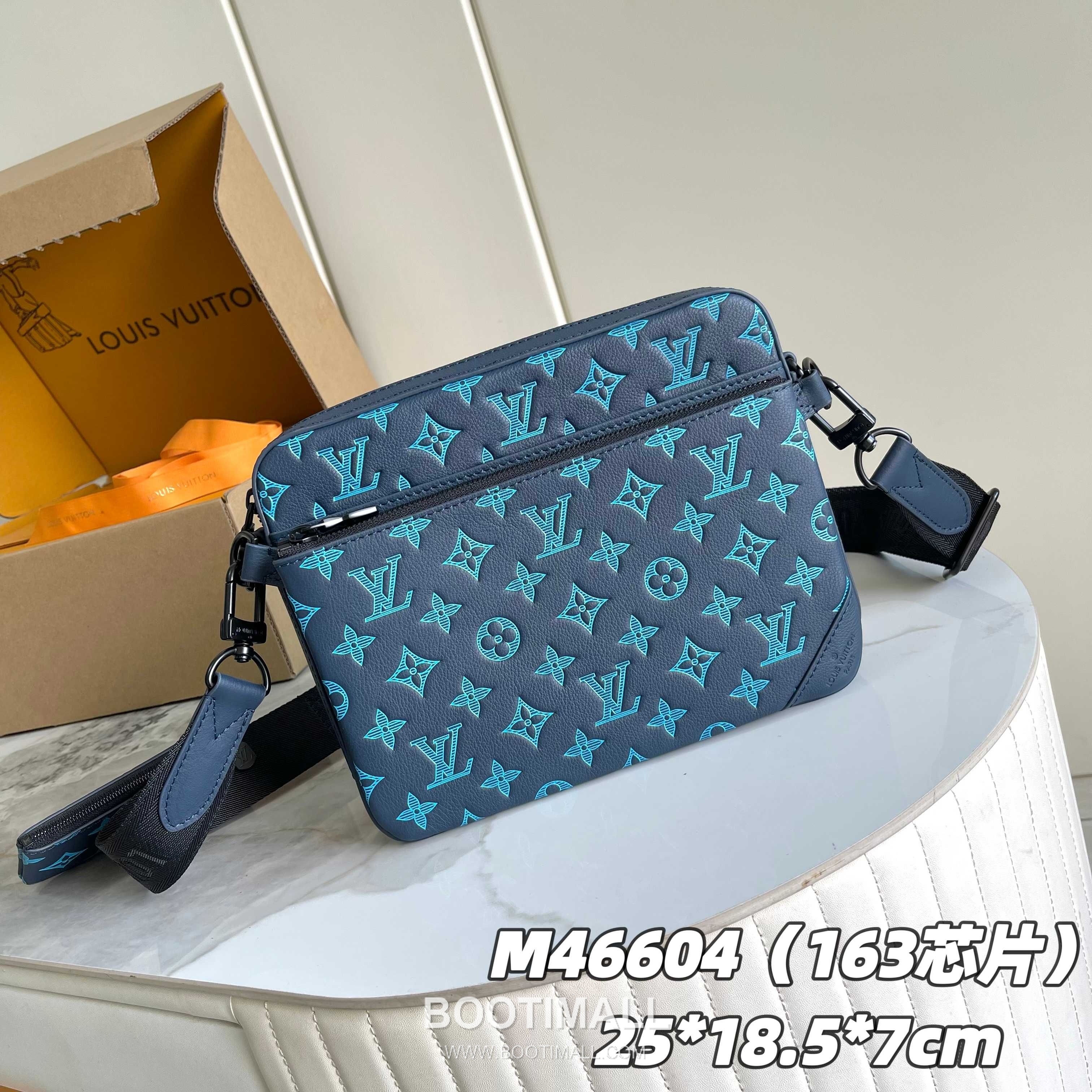 Louis Vuitton Trio Messenger Monogram Embossed Leather Bag M46604 루이비통 트리오 메신저 모노그램 엠보싱 레더 크로스백 25cm 1