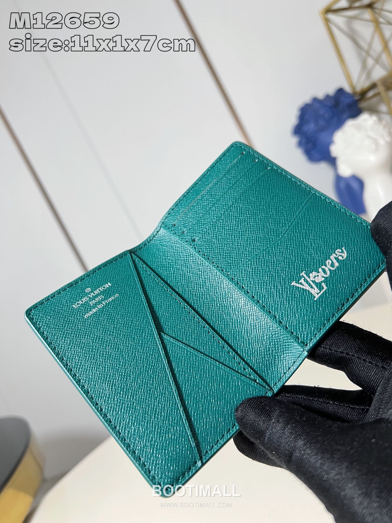 Louis Vuitton Monogram Heritage Damier Marque Pocket Coated Canvas Green Card Holder 루이비통 모노그램 헤리티지 다미에 마르크 포켓 코팅 캔버스 그린 카드홀더 11.1cm 6