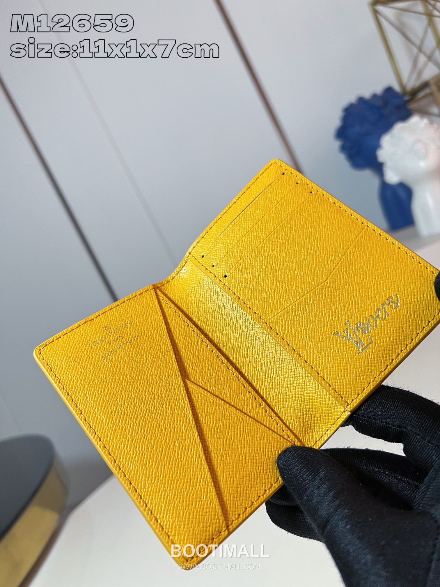Louis Vuitton Pocket Monogram Heritage Damier Marque Coated Canvas Yellow Card Holder 루이비통 포켓 모노그램 헤리티지 다미에 마르크 코팅 캔버스 옐로우 카드홀더 11.1cm 6
