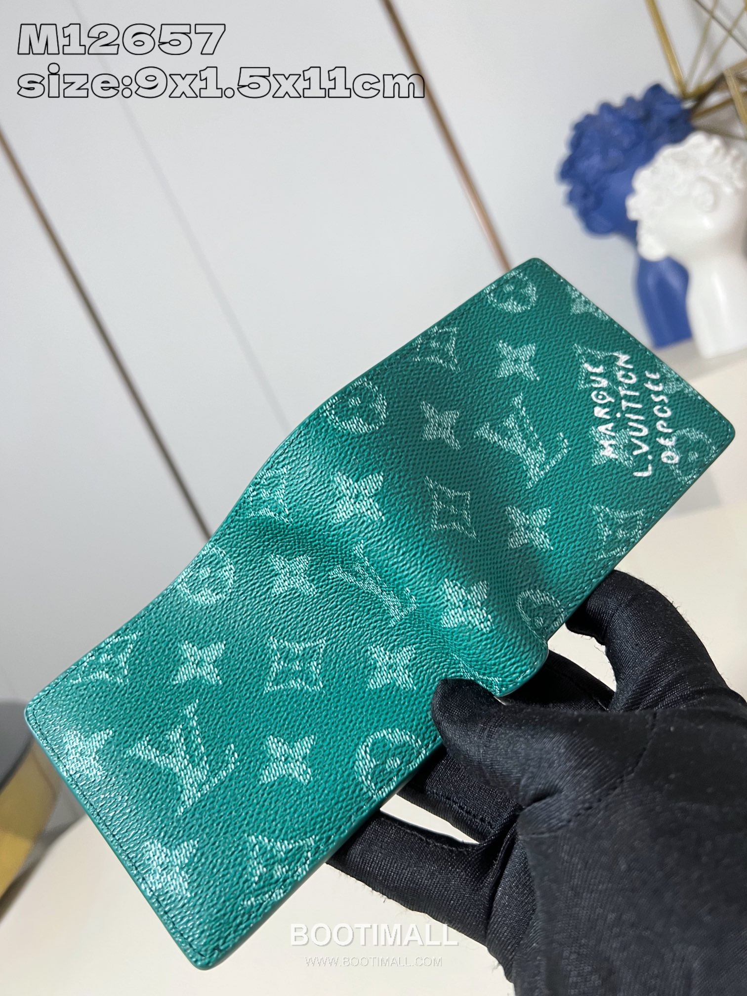 Louis Vuitton Multiple Monogram Heritage Coated Canvas Green Bifold Wallet 루이비통 멀티플 모노그램 헤리티지 M12657 코팅 캔버스 그린 반지갑 11.5cm 4