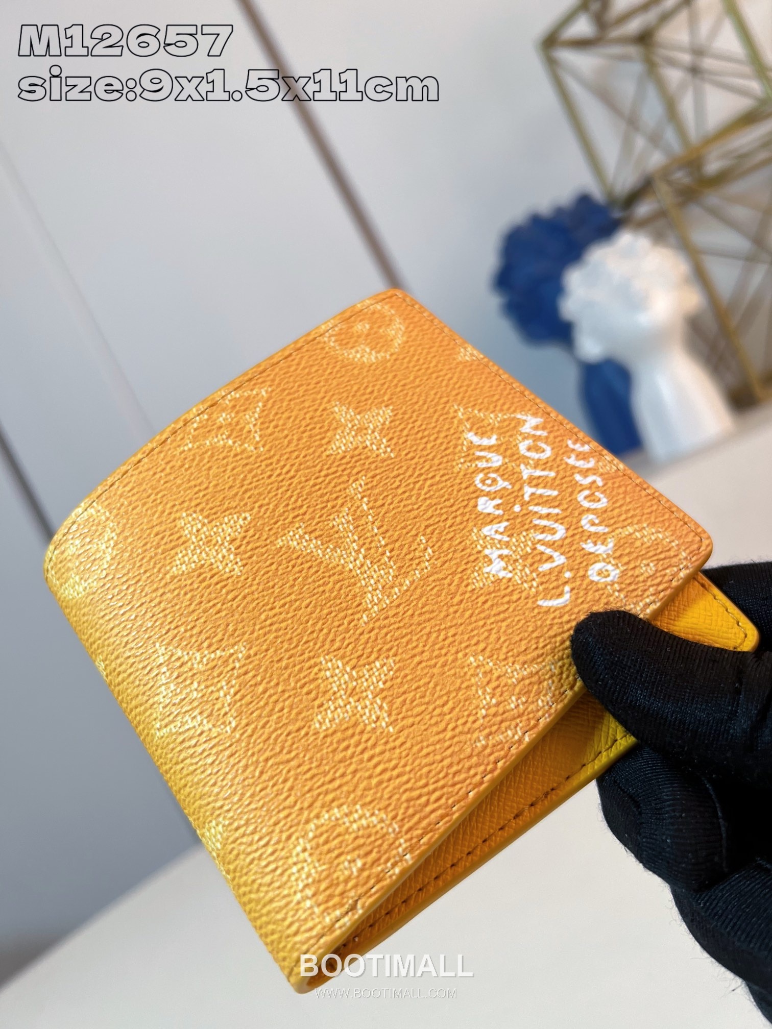 Louis Vuitton Multiple Monogram Heritage Damier Coated Canvas Yellow Bifold Wallet 루이비통 멀티플 모노그램 헤리티지 다미에 M12657 코팅 캔버스 옐로우 반지갑 11.5cm 2