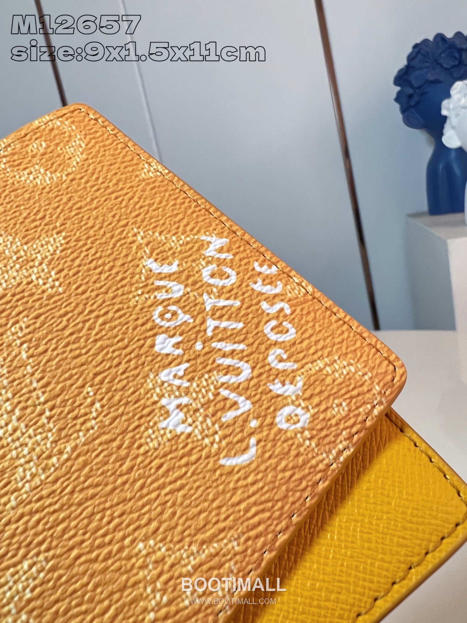 Louis Vuitton Multiple Monogram Heritage Damier Coated Canvas Yellow Bifold Wallet 루이비통 멀티플 모노그램 헤리티지 다미에 M12657 코팅 캔버스 옐로우 반지갑 11.5cm 3