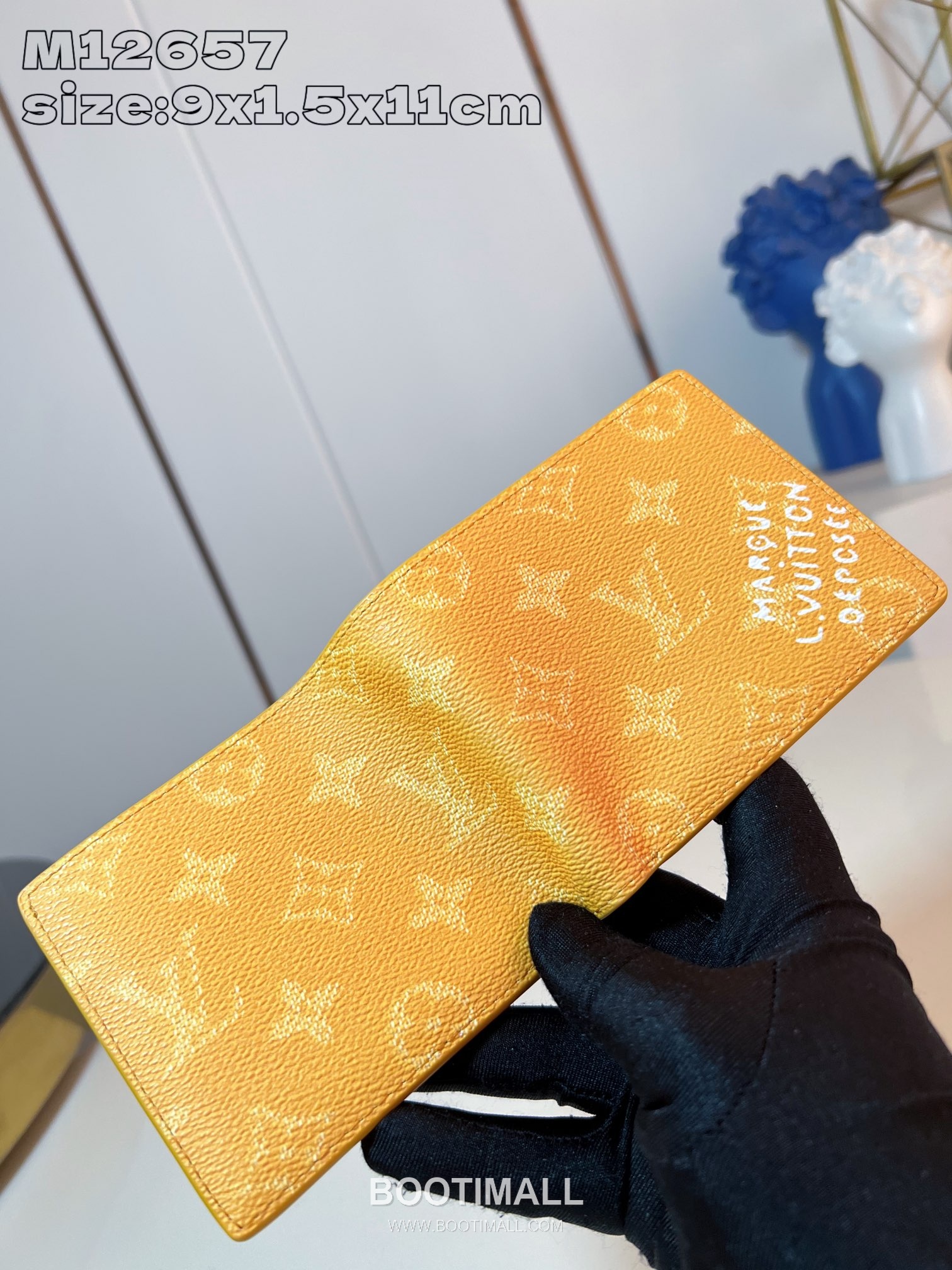 Louis Vuitton Multiple Monogram Heritage Damier Coated Canvas Yellow Bifold Wallet 루이비통 멀티플 모노그램 헤리티지 다미에 M12657 코팅 캔버스 옐로우 반지갑 11.5cm 5