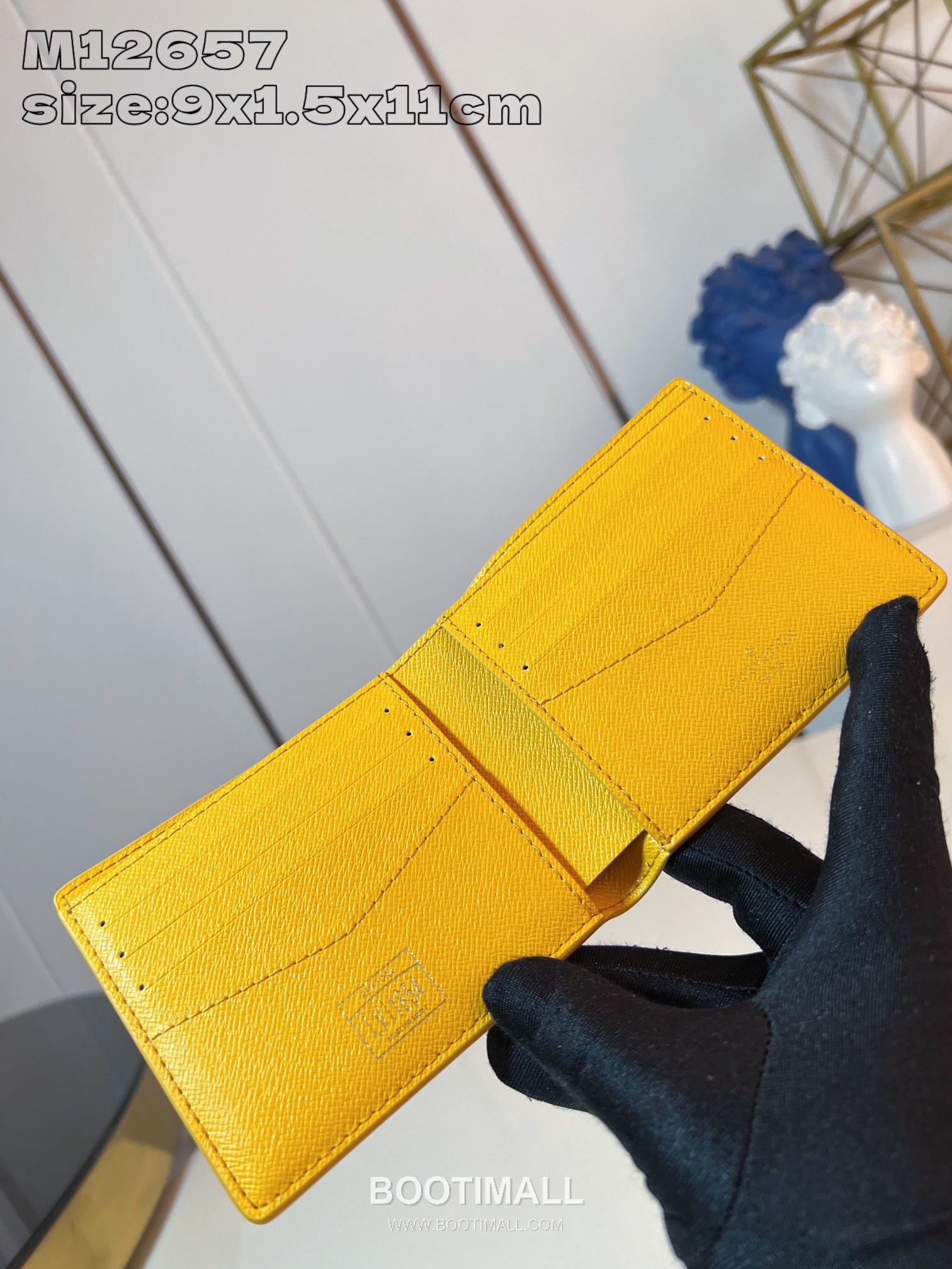 Louis Vuitton Multiple Monogram Heritage Damier Coated Canvas Yellow Bifold Wallet 루이비통 멀티플 모노그램 헤리티지 다미에 M12657 코팅 캔버스 옐로우 반지갑 11.5cm 6