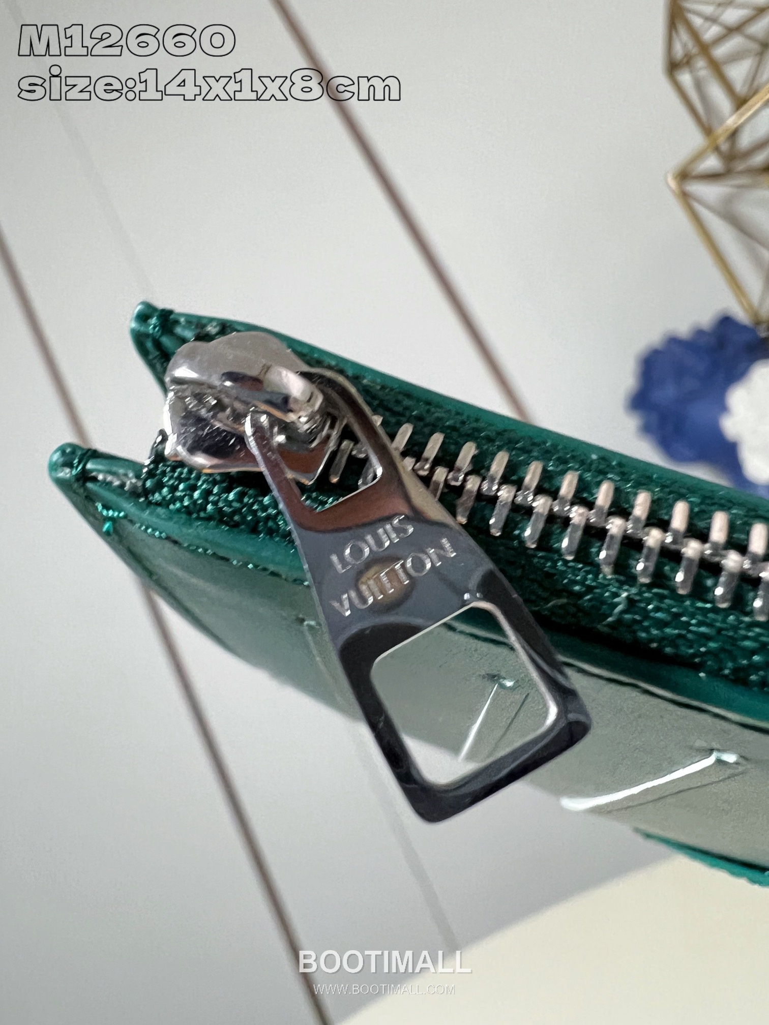 Louis Vuitton Pharrell Damier Monogram Marque Coated Canvas Green Card Holder 루이비통 파렐 다미에 모노그램 마르크 코팅 캔버스 그린 카드홀더 14.5cm 6