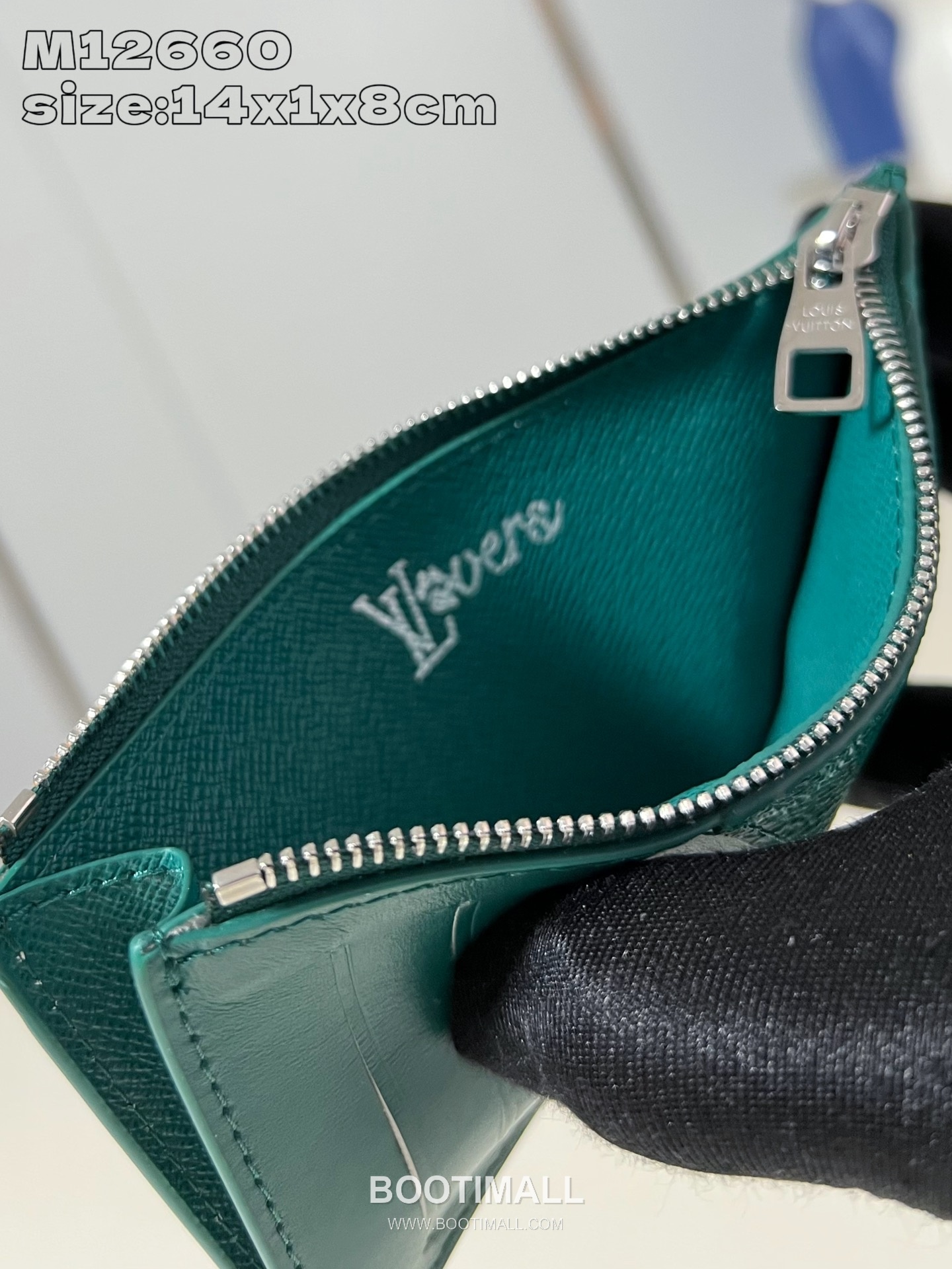 Louis Vuitton Pharrell Damier Monogram Marque Coated Canvas Green Card Holder 루이비통 파렐 다미에 모노그램 마르크 코팅 캔버스 그린 카드홀더 14.5cm 7