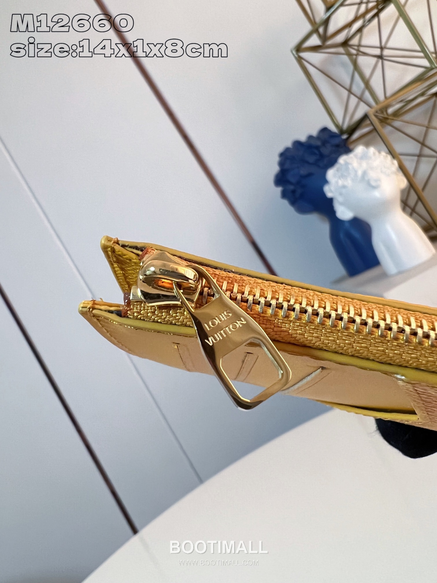 Louis Vuitton Damier Monogram Marque Coated Canvas Yellow Card Holder 루이비통 다미에 모노그램 마르크 M12660 코팅 캔버스 옐로우 카드홀더 14.5cm 5