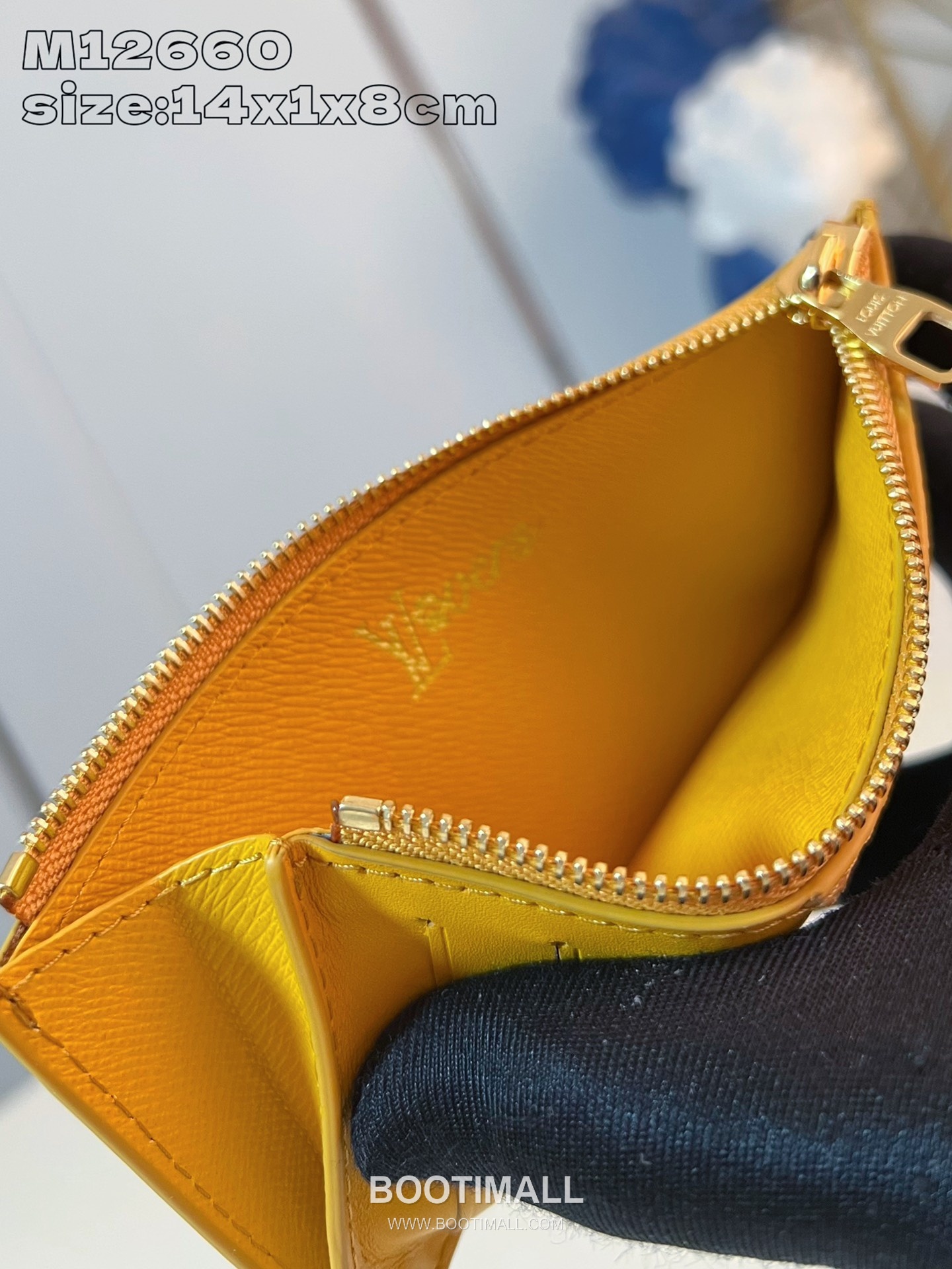 Louis Vuitton Damier Monogram Marque Coated Canvas Yellow Card Holder 루이비통 다미에 모노그램 마르크 M12660 코팅 캔버스 옐로우 카드홀더 14.5cm 6