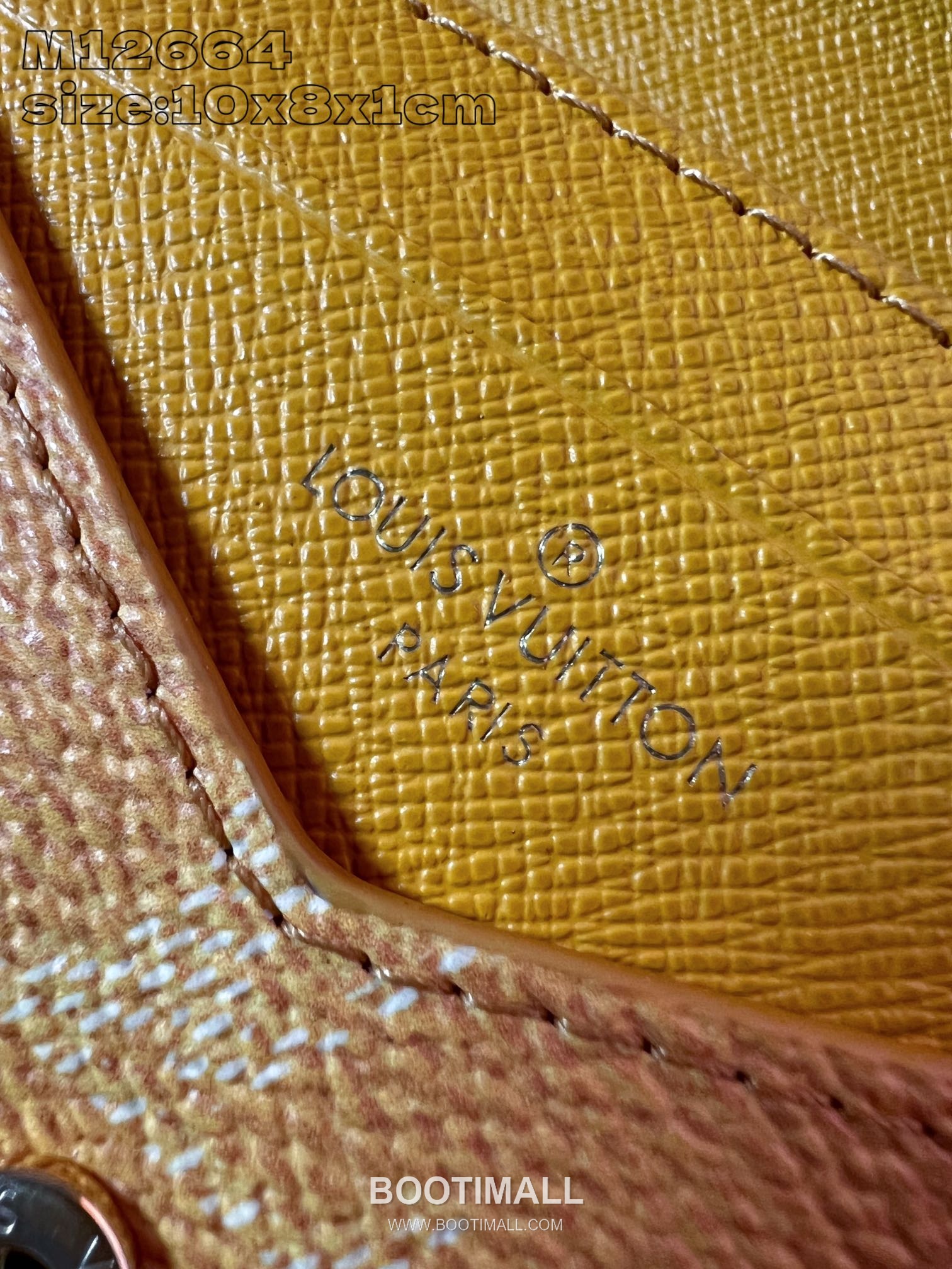 Louis Vuitton Monogram Heritage Marque Accordion Coated Canvas Yellow Card Holder 루이비통 모노그램 헤리티지 마르크 아코디언 코팅 캔버스 옐로우 카드홀더 10.5cm 6