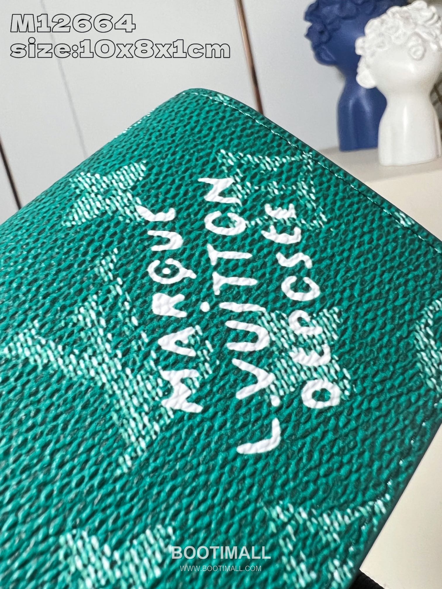 Louis Vuitton Monogram Heritage Marque Coated Canvas Green Card Holder 루이비통 모노그램 헤리티지 마르크 코팅 캔버스 그린 카드홀더 10.5cm 3