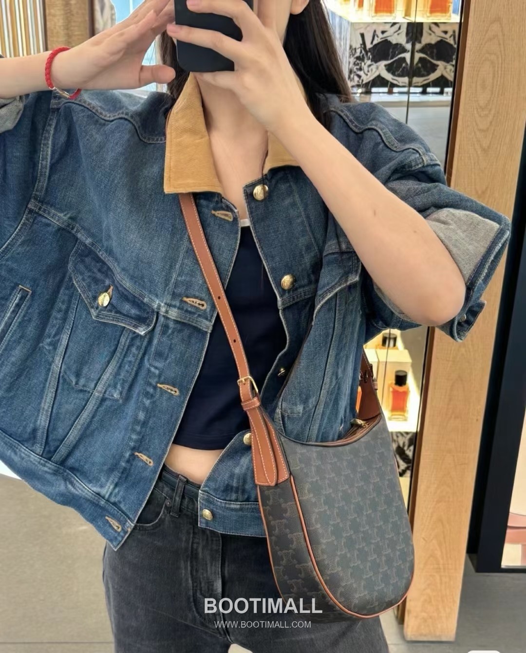 Celine HOBO Triomphe 117252 Calfskin Brown Hobo Bag 셀린느 HOBO 117252 카프스킨 브라운 호보백 24cm 1