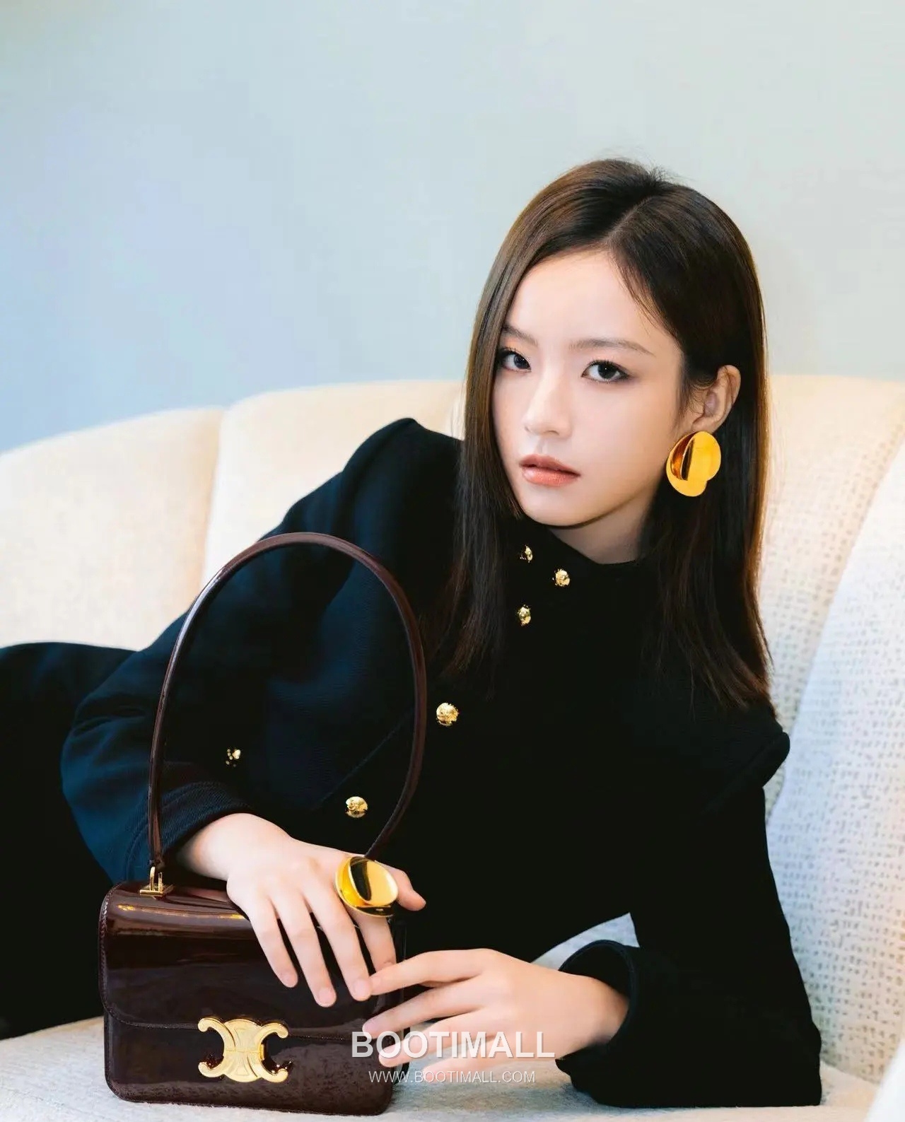 Celine Triomphe 118053 Calfskin Red Shoulder Bag 셀린느 118053 카프스킨 레드 숄더백 18cm 1