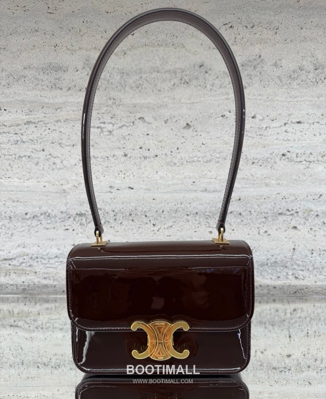 Celine Triomphe 118053 Calfskin Red Shoulder Bag 셀린느 118053 카프스킨 레드 숄더백 18cm 6