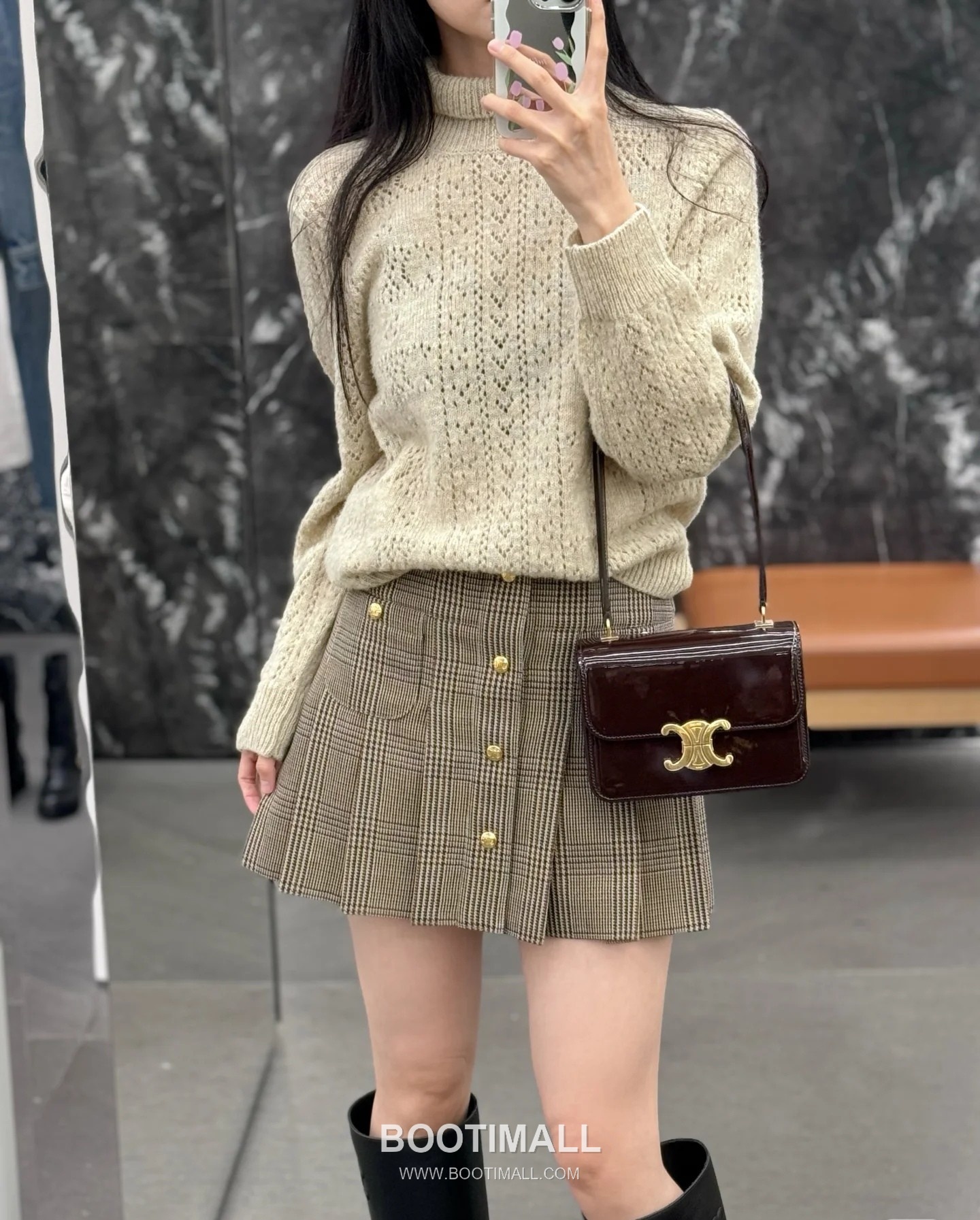 Celine Triomphe 118053 Calfskin Red Shoulder Bag 셀린느 118053 카프스킨 레드 숄더백 18cm 8