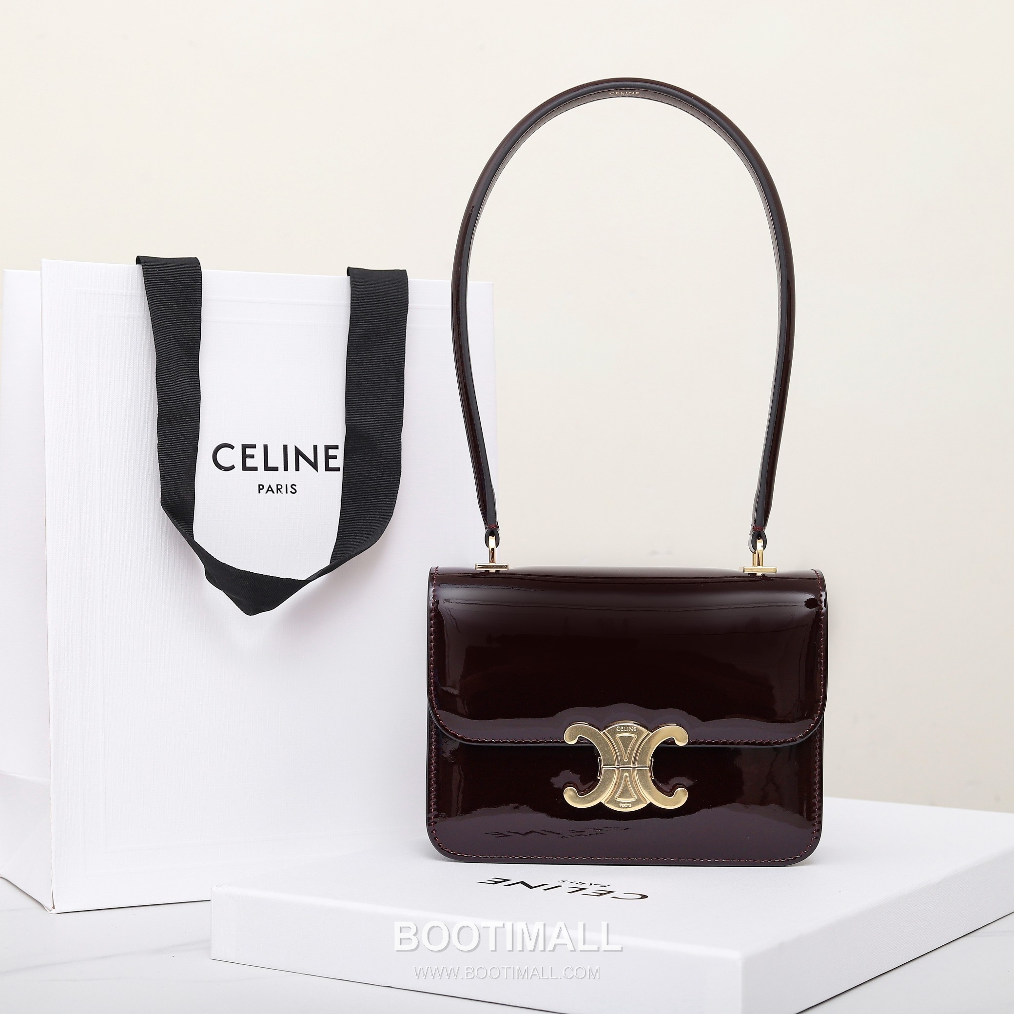 Celine Triomphe 118053 Calfskin Red Shoulder Bag 셀린느 118053 카프스킨 레드 숄더백 18cm 10