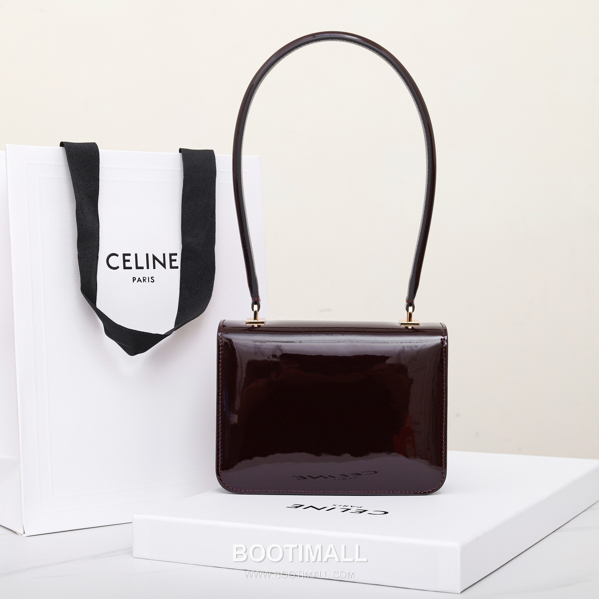 Celine Triomphe 118053 Calfskin Red Shoulder Bag 셀린느 118053 카프스킨 레드 숄더백 18cm 13