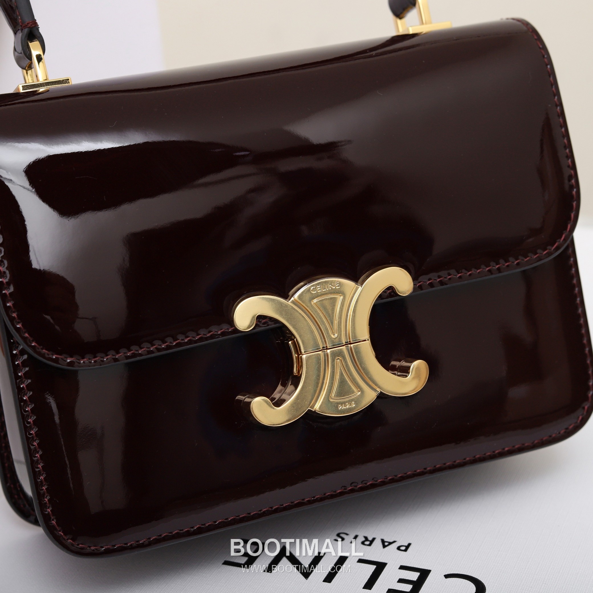 Celine Triomphe 118053 Calfskin Red Shoulder Bag 셀린느 118053 카프스킨 레드 숄더백 18cm 14