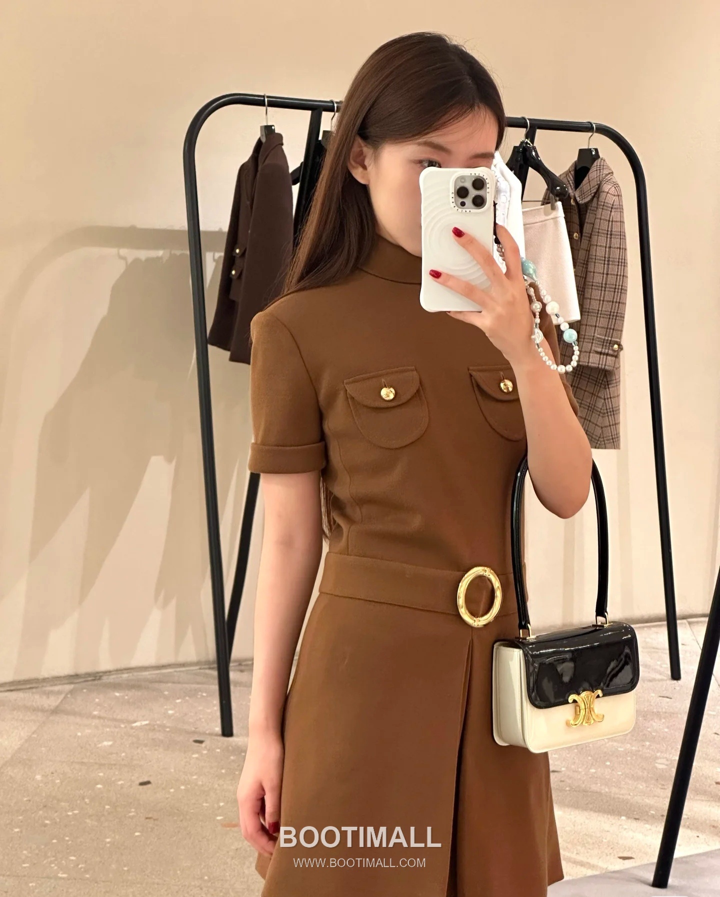 Celine Triomphe 118053 Calfskin Black Shoulder Bag 셀린느 118053 카프스킨 블랙 숄더백 18cm 6