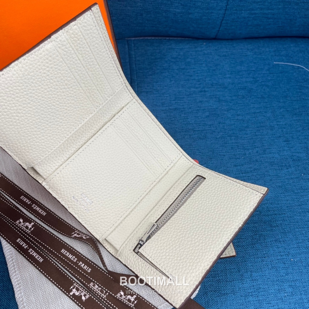 Hermès Togo Leather Compact Trifold Wallet 5176 에르메스 토고 가죽 컴팩트 트리폴드 지갑 12cm 5